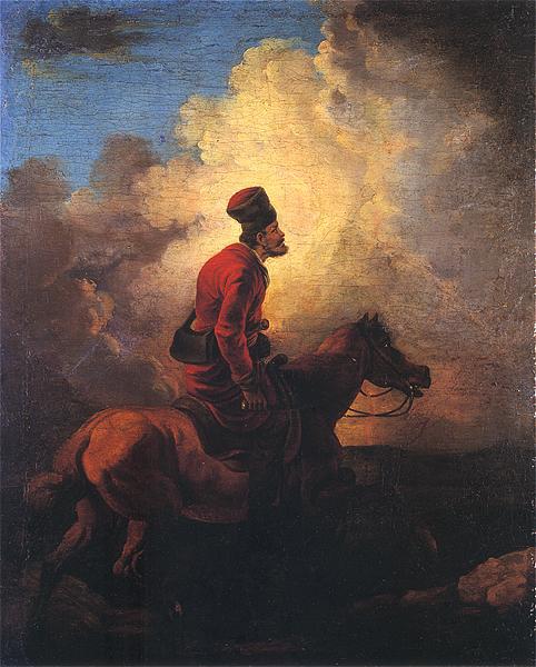 Aleksander Orlowski Don Cossack on horse oil painting image